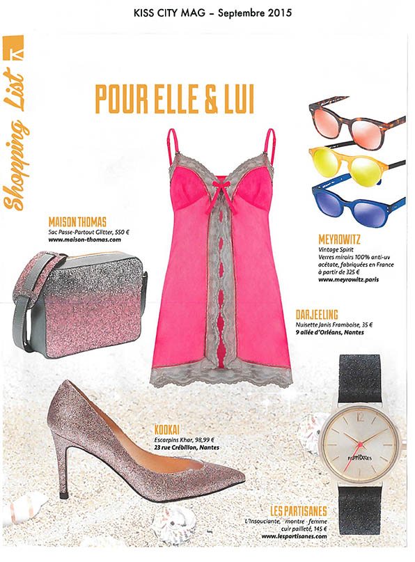 Maison Thomas - Kiss City Magazine octobre 2015
